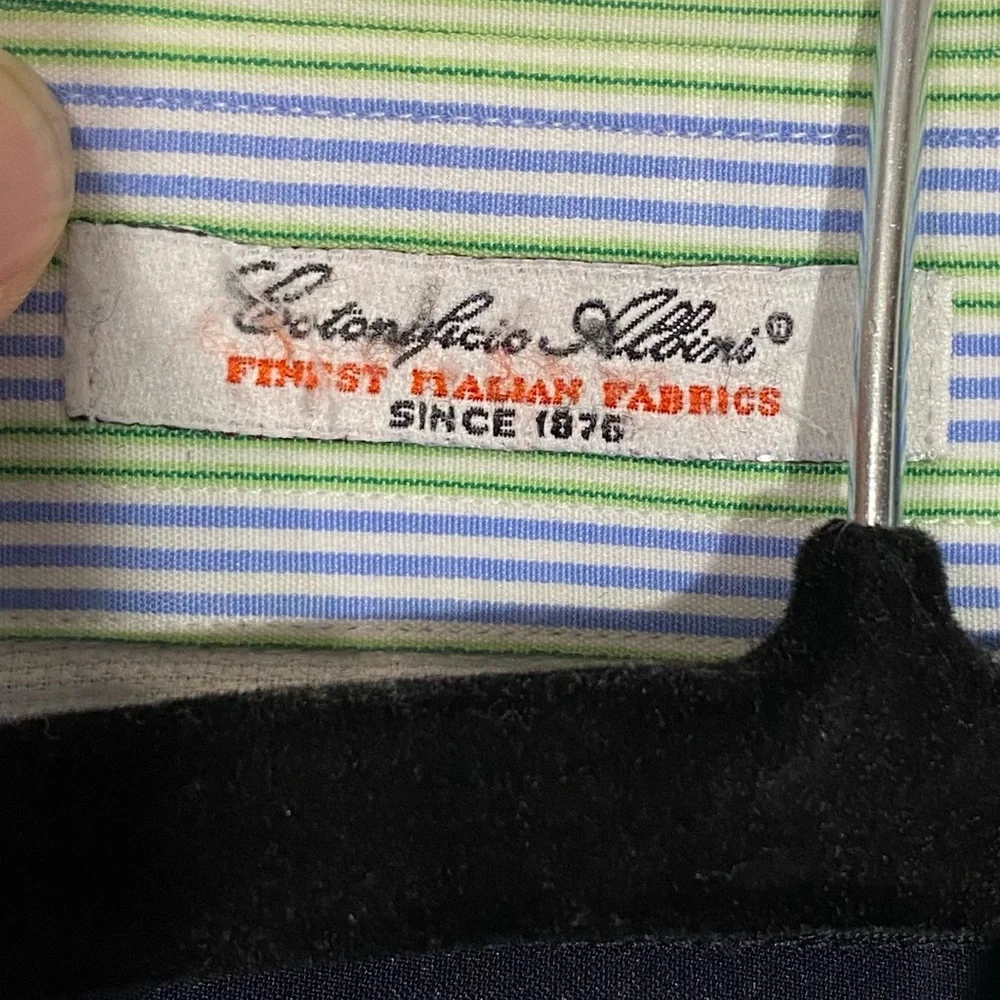 Banana Republic Albini Italian Cotton Slim Fit French Cuff Dress Shirt Men’s M